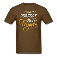Not Perfect Just Forgiven T-Shirt - brown