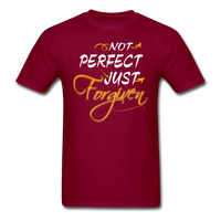 Not Perfect Just Forgiven T-Shirt - burgundy