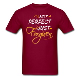 Not Perfect Just Forgiven T-Shirt - burgundy