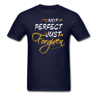 Not Perfect Just Forgiven T-Shirt - navy