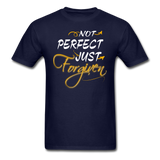 Not Perfect Just Forgiven T-Shirt - navy