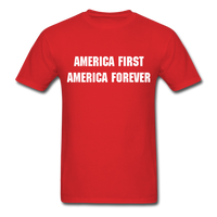 America First America Forever T-Shirt - red