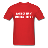 America First America Forever T-Shirt - red