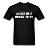 America First America Forever T-Shirt - black