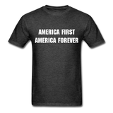 America First America Forever T-Shirt - heather black