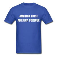 America First America Forever T-Shirt - royal blue