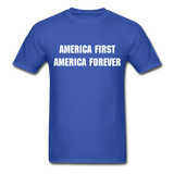 America First America Forever T-Shirt - royal blue