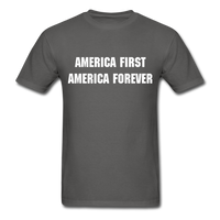 America First America Forever T-Shirt - charcoal