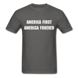 America First America Forever T-Shirt - charcoal