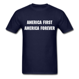 America First America Forever T-Shirt - navy