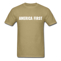 America First Flag T-Shirt - khaki
