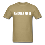 America First Flag T-Shirt - khaki