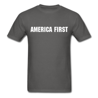 America First Flag T-Shirt - charcoal