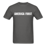 America First Flag T-Shirt - charcoal