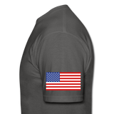 America First Flag T-Shirt - charcoal