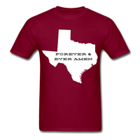 Texas Forever & Ever Amen T-Shirt - burgundy