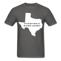 Texas Forever & Ever Amen T-Shirt - charcoal