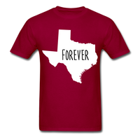 Texas Forever State T-Shirt - dark red