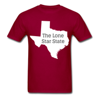 Texas The Lone Star State T-Shirt - dark red