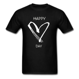 Happy Heart Day T-Shirt - black