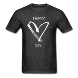 Happy Heart Day T-Shirt - heather black