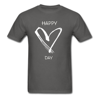 Happy Heart Day T-Shirt - charcoal