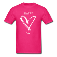 Happy Heart Day T-Shirt - fuchsia