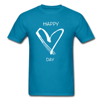 Happy Heart Day T-Shirt - turquoise