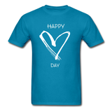 Happy Heart Day T-Shirt - turquoise