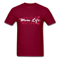 Mom Life T-Shirt - burgundy
