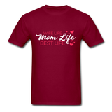 Mom Life T-Shirt - burgundy