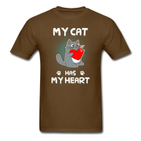 My Cat has my Heart T-Shirt - brown