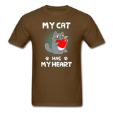 My Cat has my Heart T-Shirt - brown