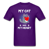 My Cat has my Heart T-Shirt - purple