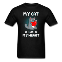 My Cat has my Heart T-Shirt - black