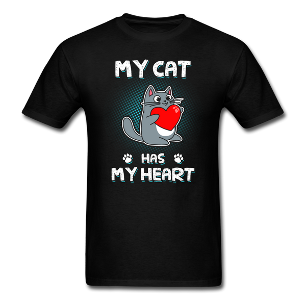 My Cat has my Heart T-Shirt - black