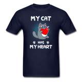 My Cat has my Heart T-Shirt - navy