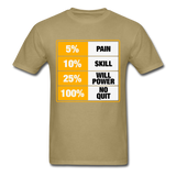 100% No Quit T-Shirt - khaki