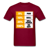 100% No Quit T-Shirt - burgundy