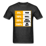 100% No Quit T-Shirt - heather black