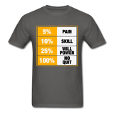 100% No Quit T-Shirt - charcoal