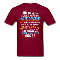 Labor & Delivery Nurse T-Shirt - burgundy