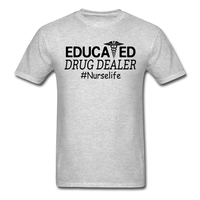 Educated Drug Dealer T-Shirt - heather gray