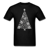 Christmas Tree Paws T-Shirt - black