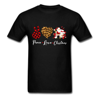 Peace Love Christmas T-Shirt - black