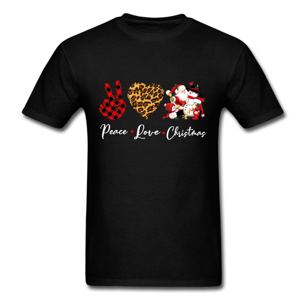 Peace Love Christmas T-Shirt - black