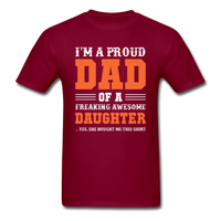 Proud Dad T-Shirt - burgundy