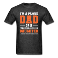 Proud Dad T-Shirt - heather black