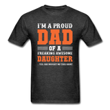 Proud Dad T-Shirt - heather black