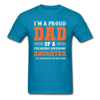 Proud Dad T-Shirt - turquoise